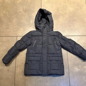 ADD Down charcoal gray kids puffer winter jacket size 8 LIKE NEW!